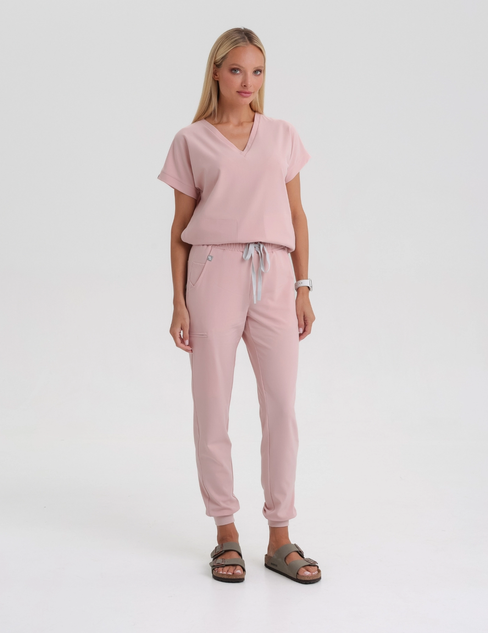 Women's Jogger Scrub Pants - Rose