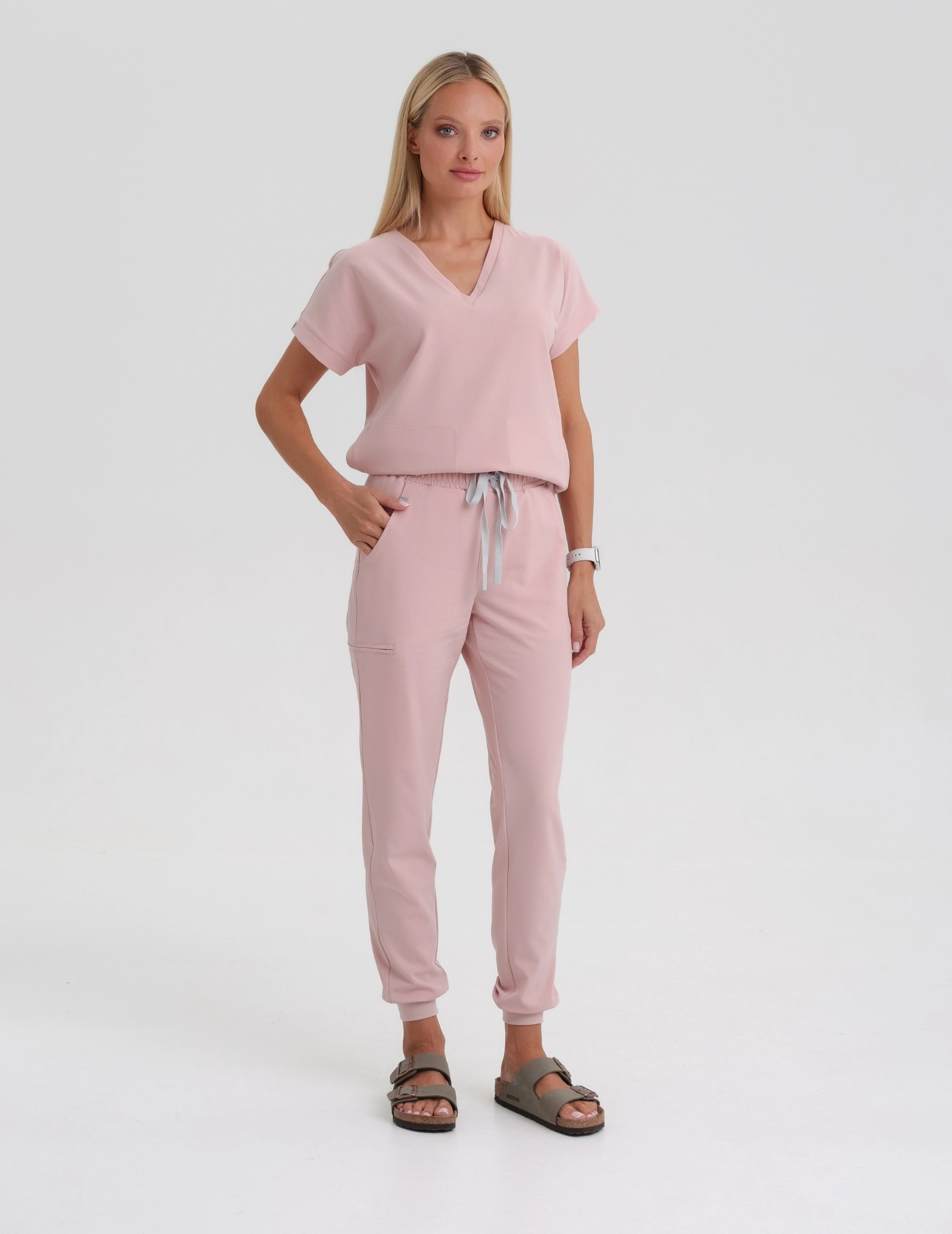 Women's Jogger Scrub Pants - Rose