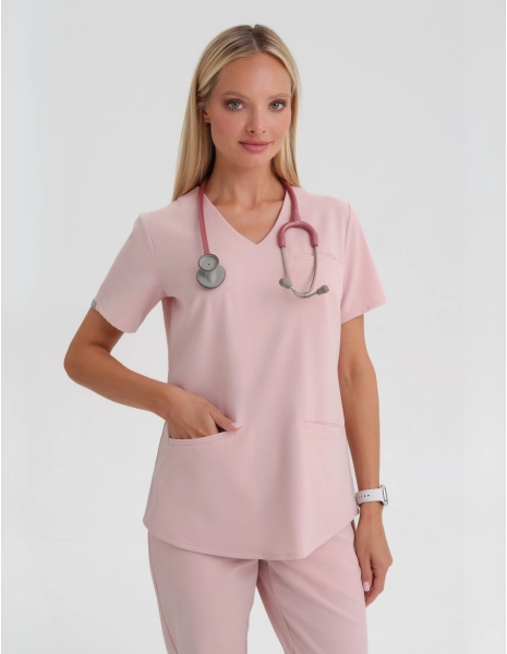 Medical Scrub Top Grace - DUSTY ROSE