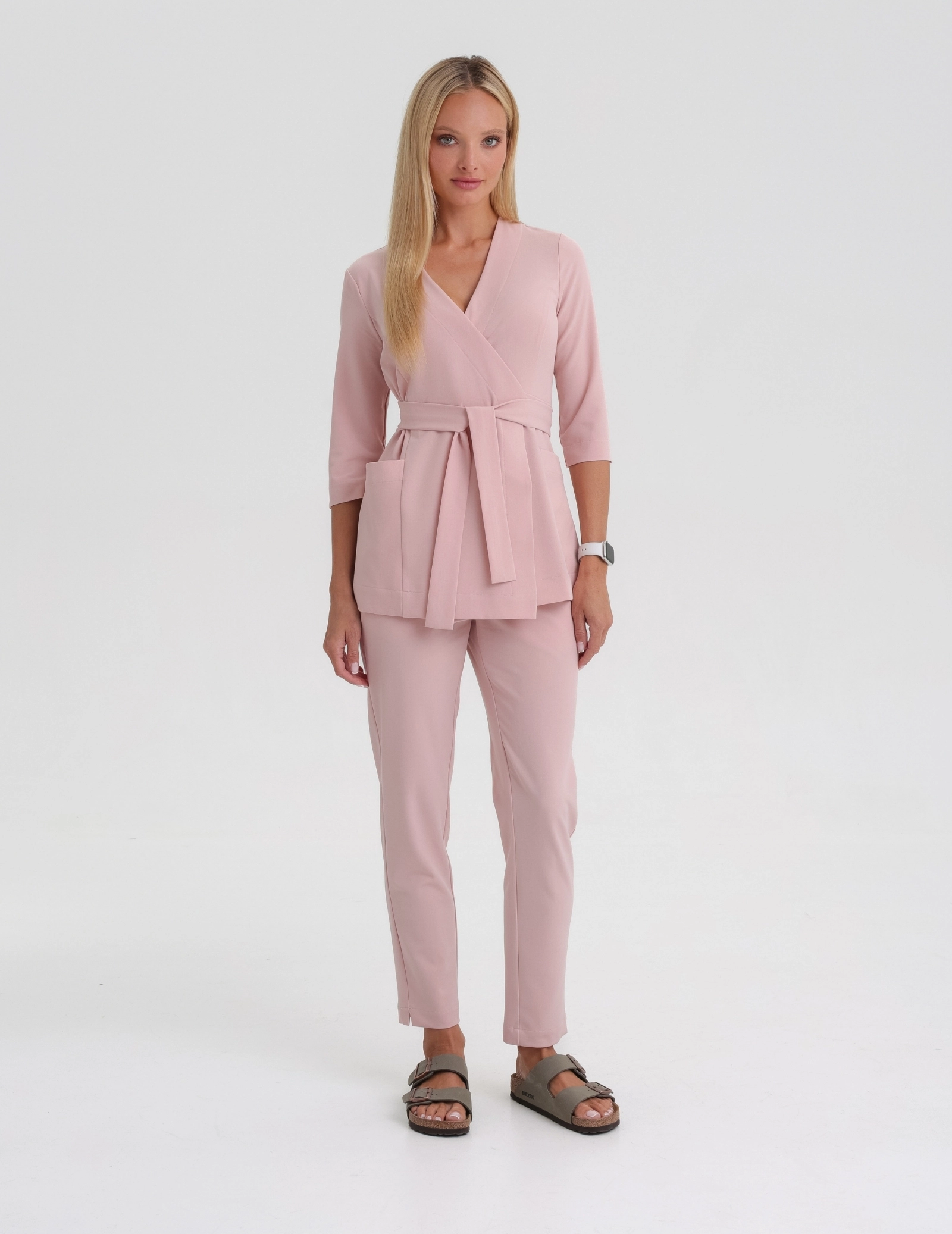 Women's Basic Scrub - DUSTY ROSE