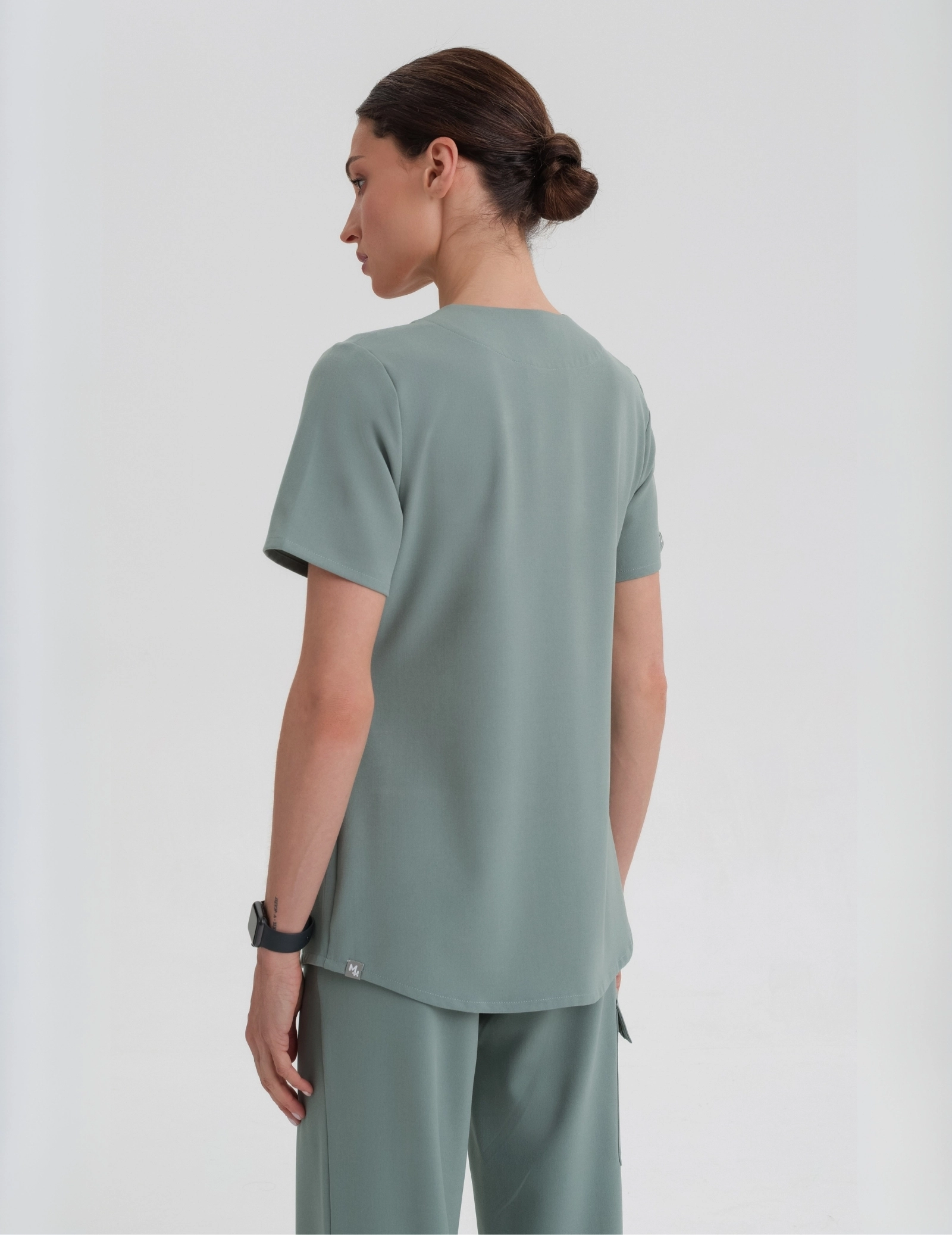 Medical Scrub Top Grace - DUSTY GREEN