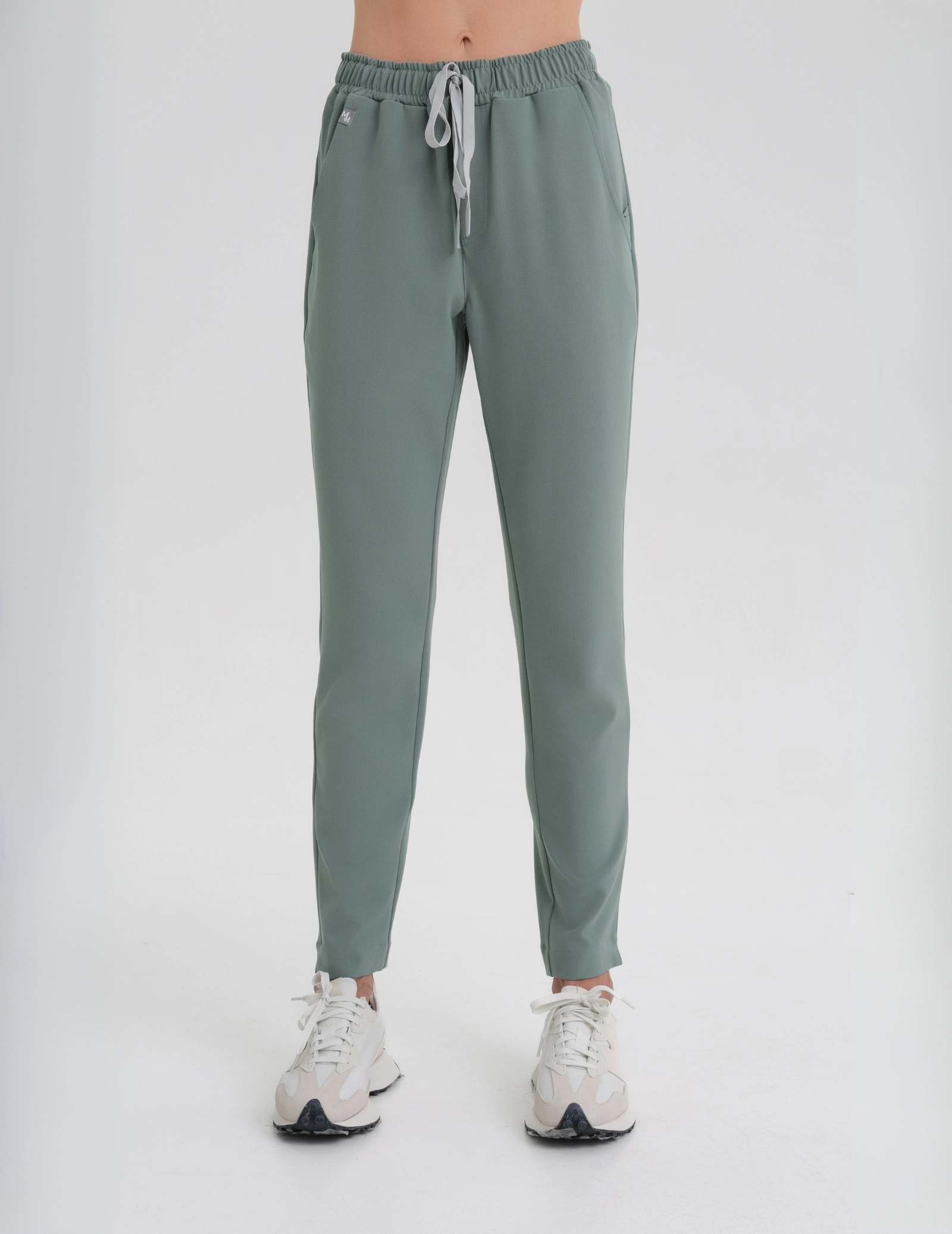 Women's Basic Pants - DUSTY GREEN