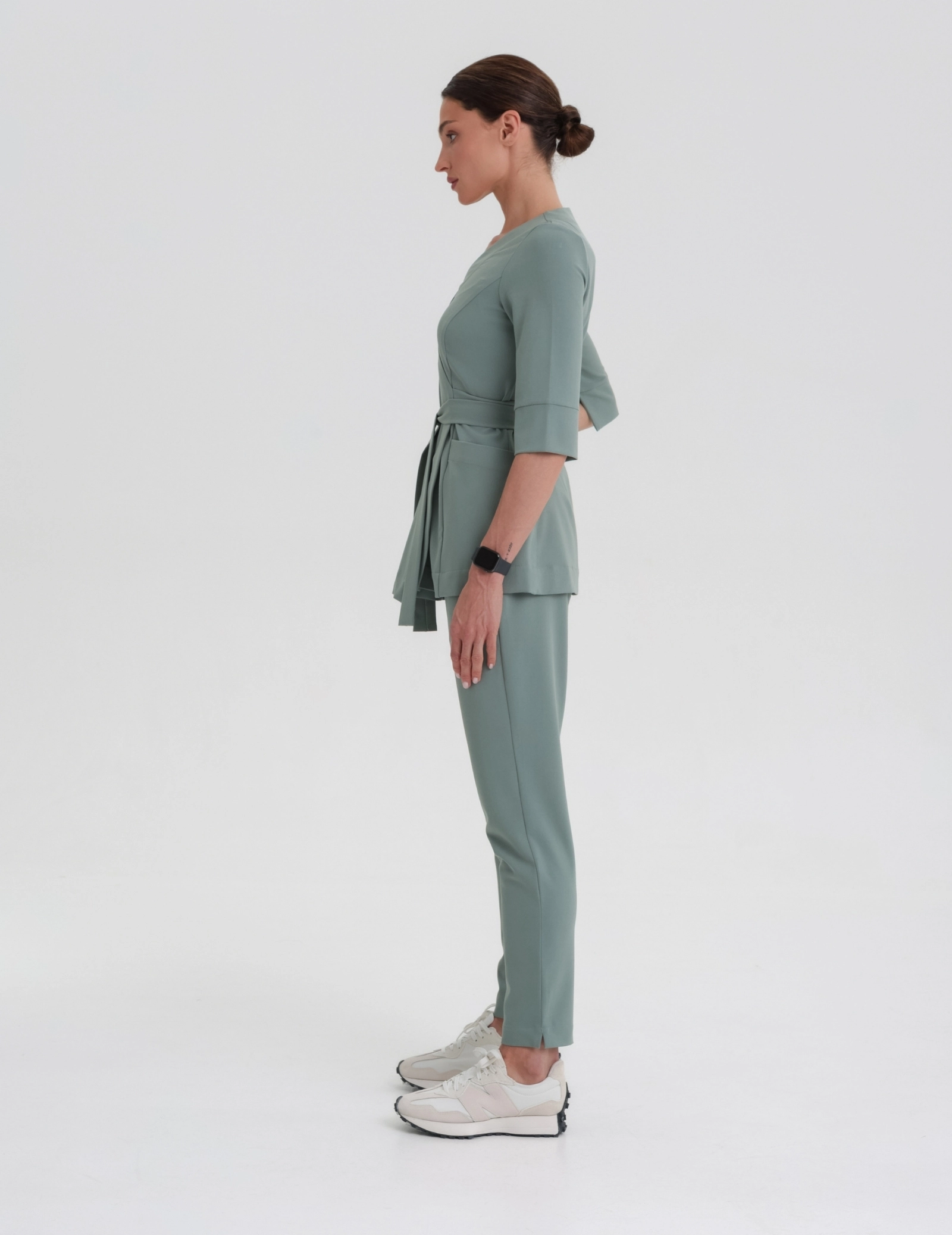Women's Basic Pants - DUSTY GREEN