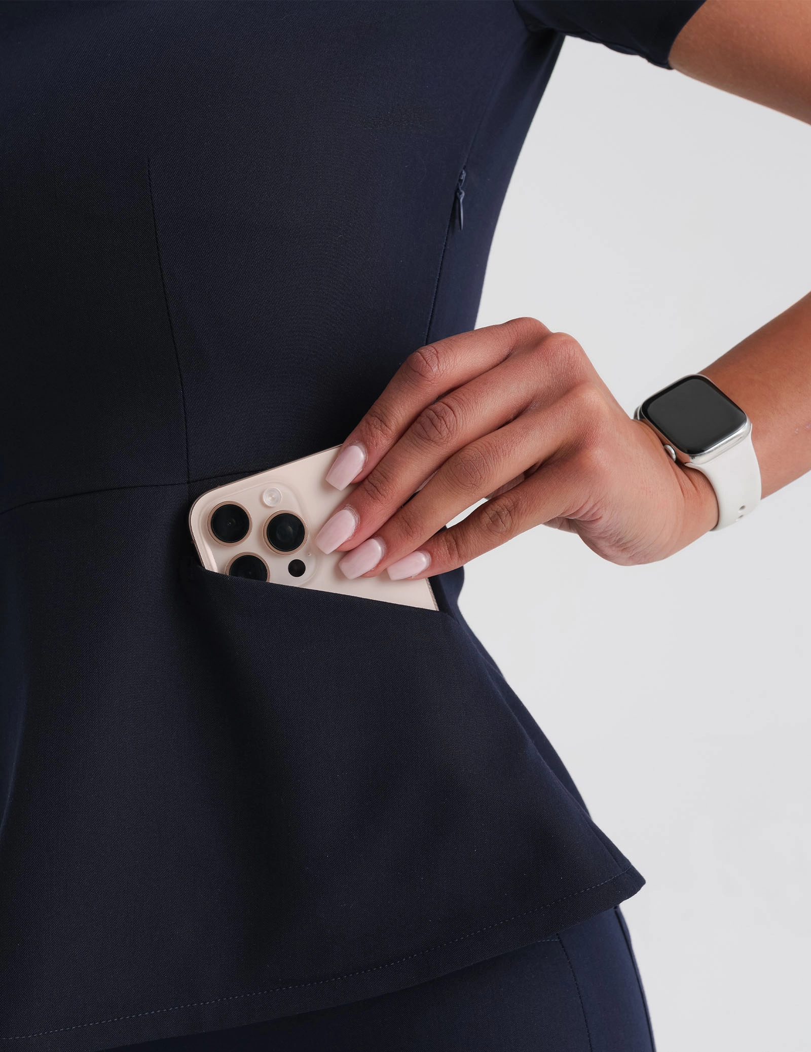 Medical Scrub Top Kori - DARK NAVY