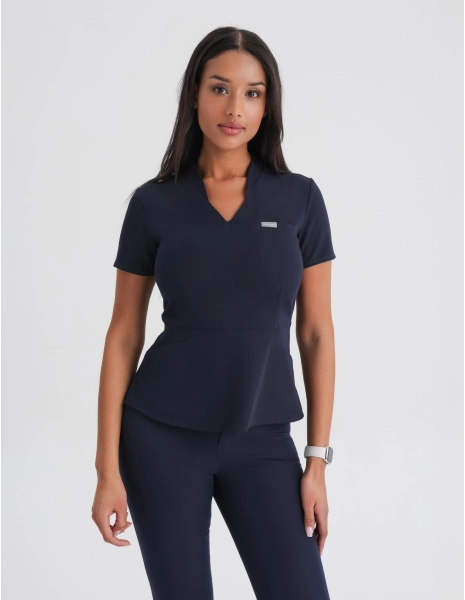 Medical Scrub Top Kori - DARK NAVY