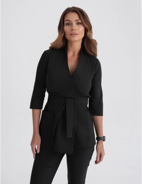 Medical Tunic Zoya - TRUE BLACK