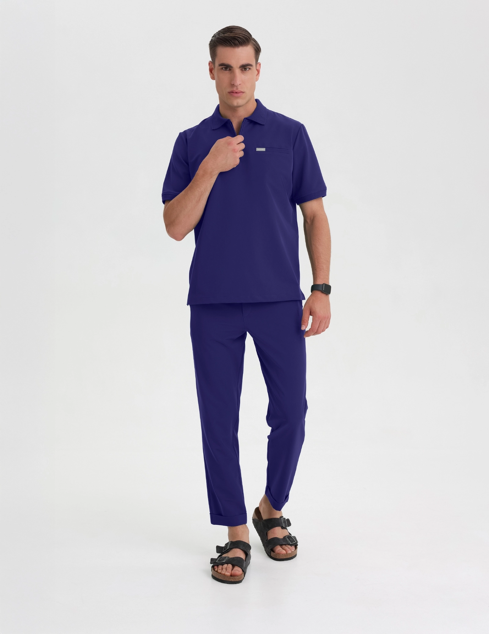 Men's Medical Polo Scrub Top - DUSK