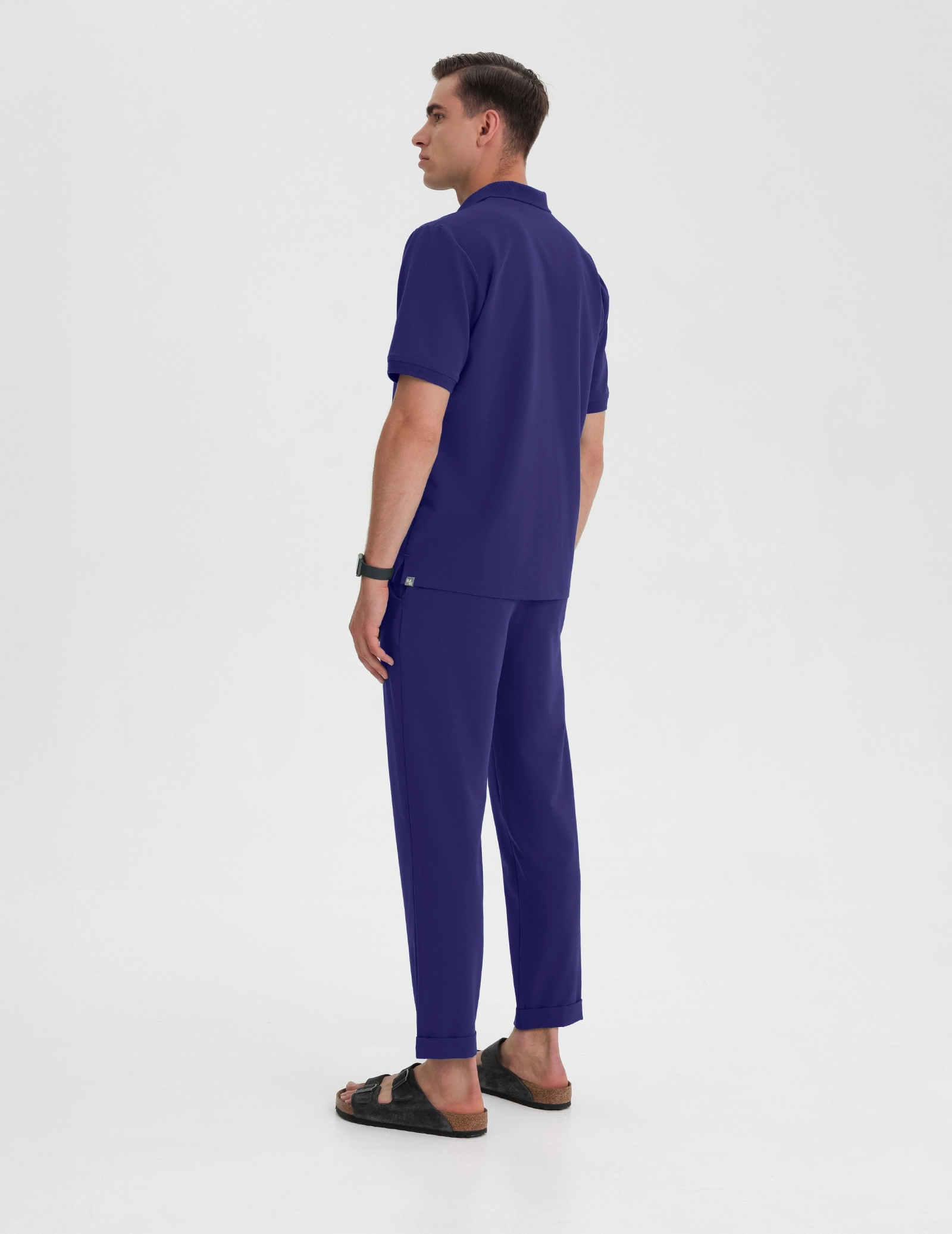 Men's Medical Polo Scrub Top - DUSK