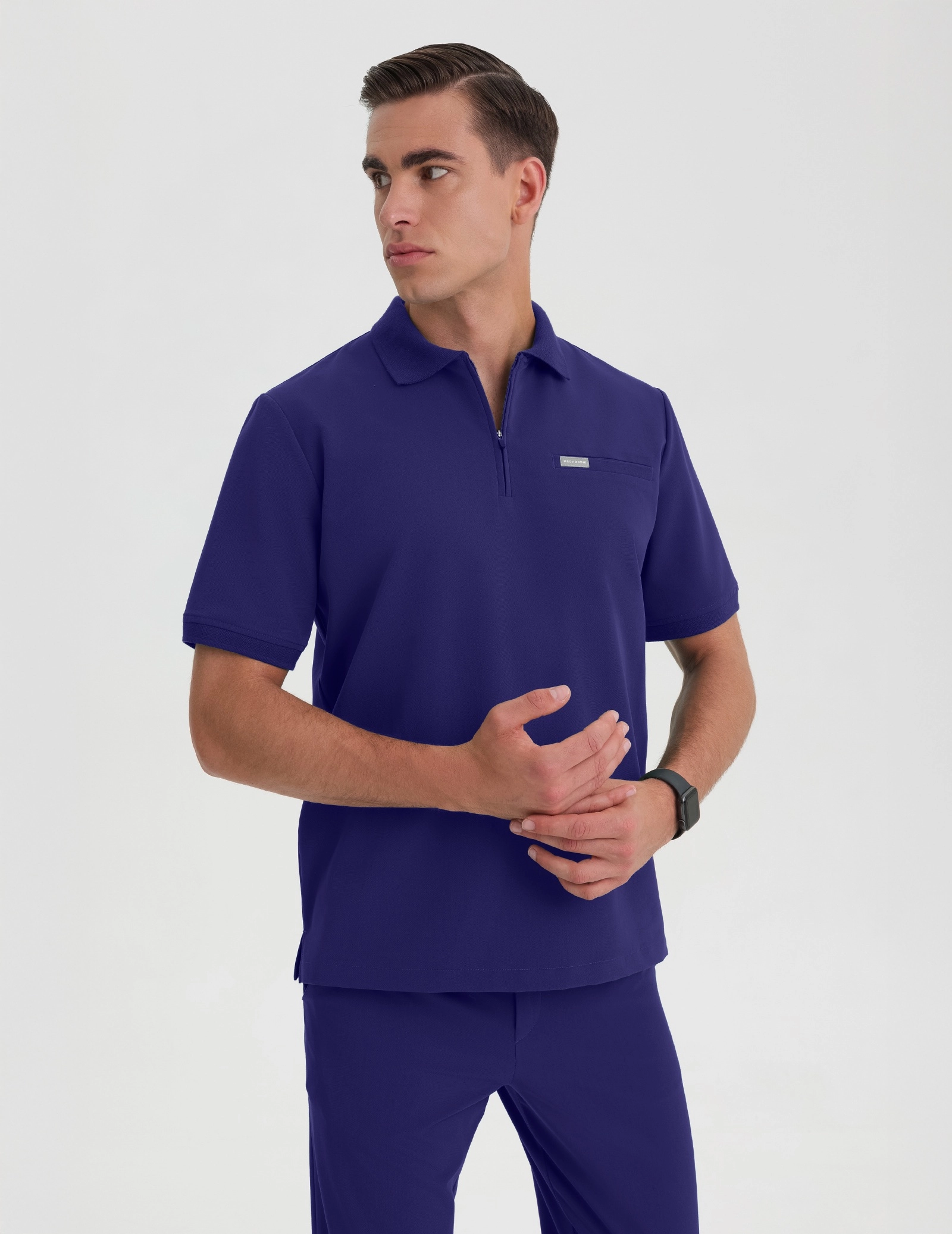 Men's Medical Polo Scrub Top - DUSK