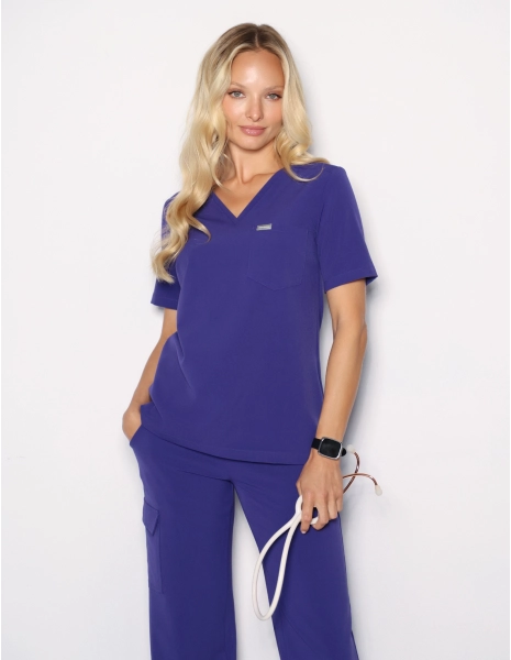 Medical Scrub Top Raya One Pocket - DUSK