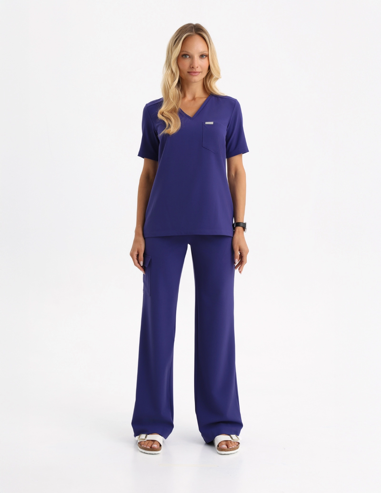 Medical Scrub Top Raya One Pocket - DUSK
