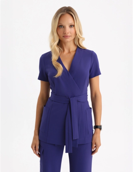 Medical Scrub Top Tie-Back...