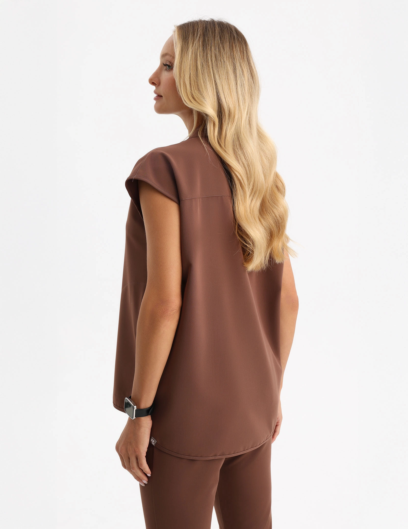 Medical Scrub Top Khloe - MILKY BROWN