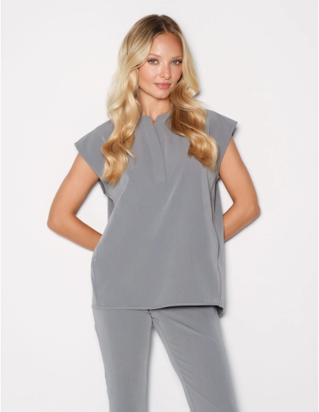 Medical Scrub Top Khloe - SHARK GRAY