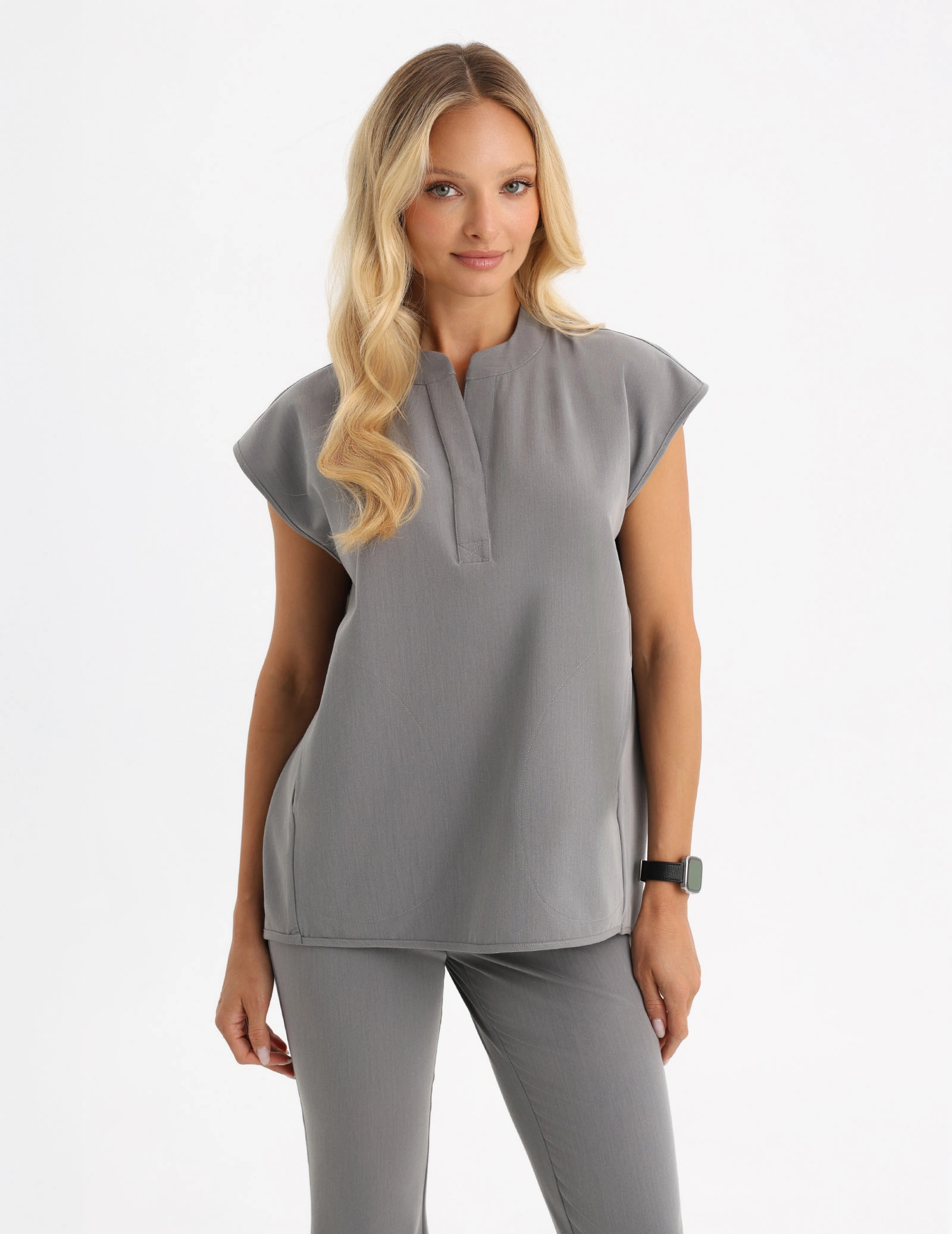 Medical Scrub Top Khloe - SHARK GRAY