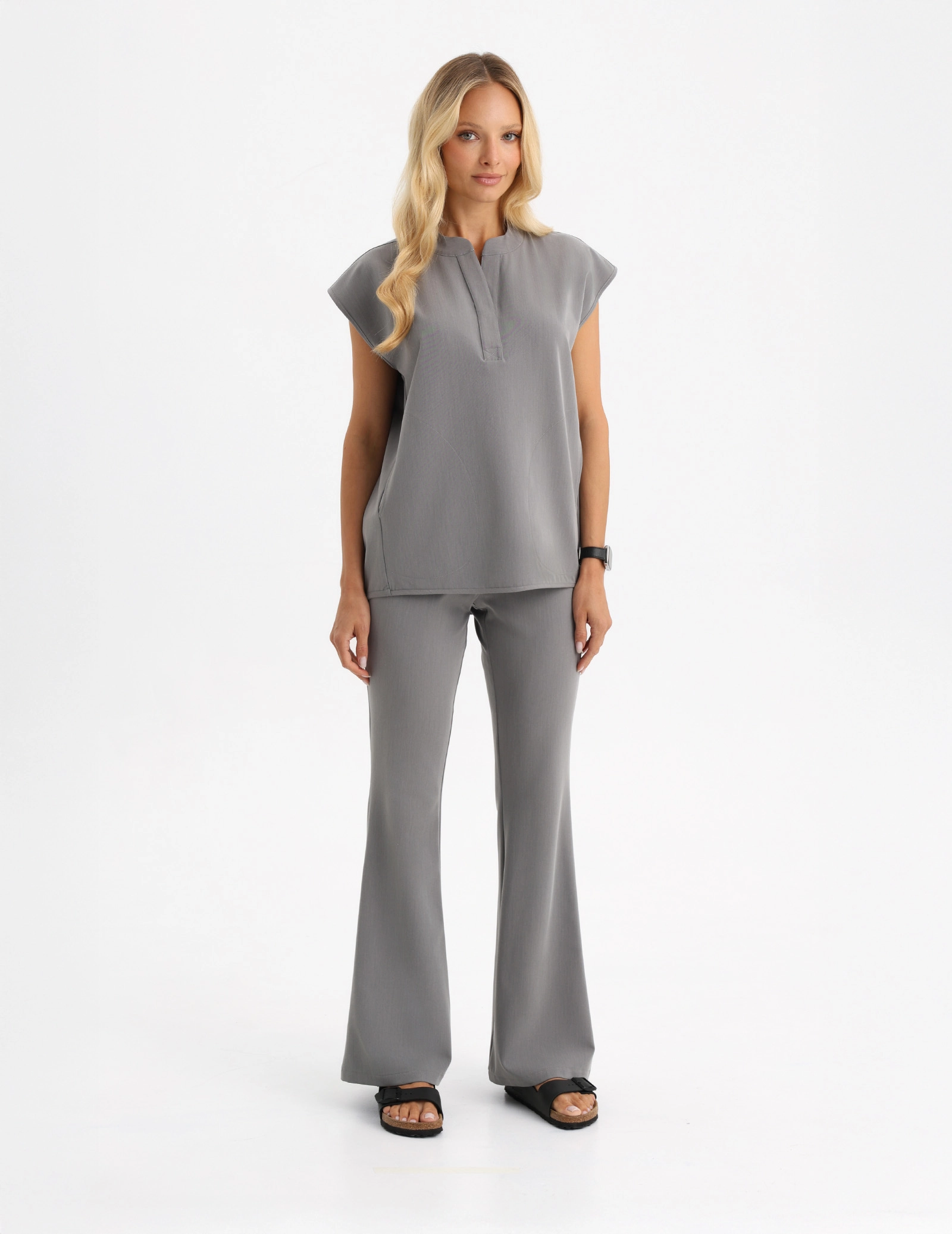 Medical Scrub Top Khloe - SHARK GRAY