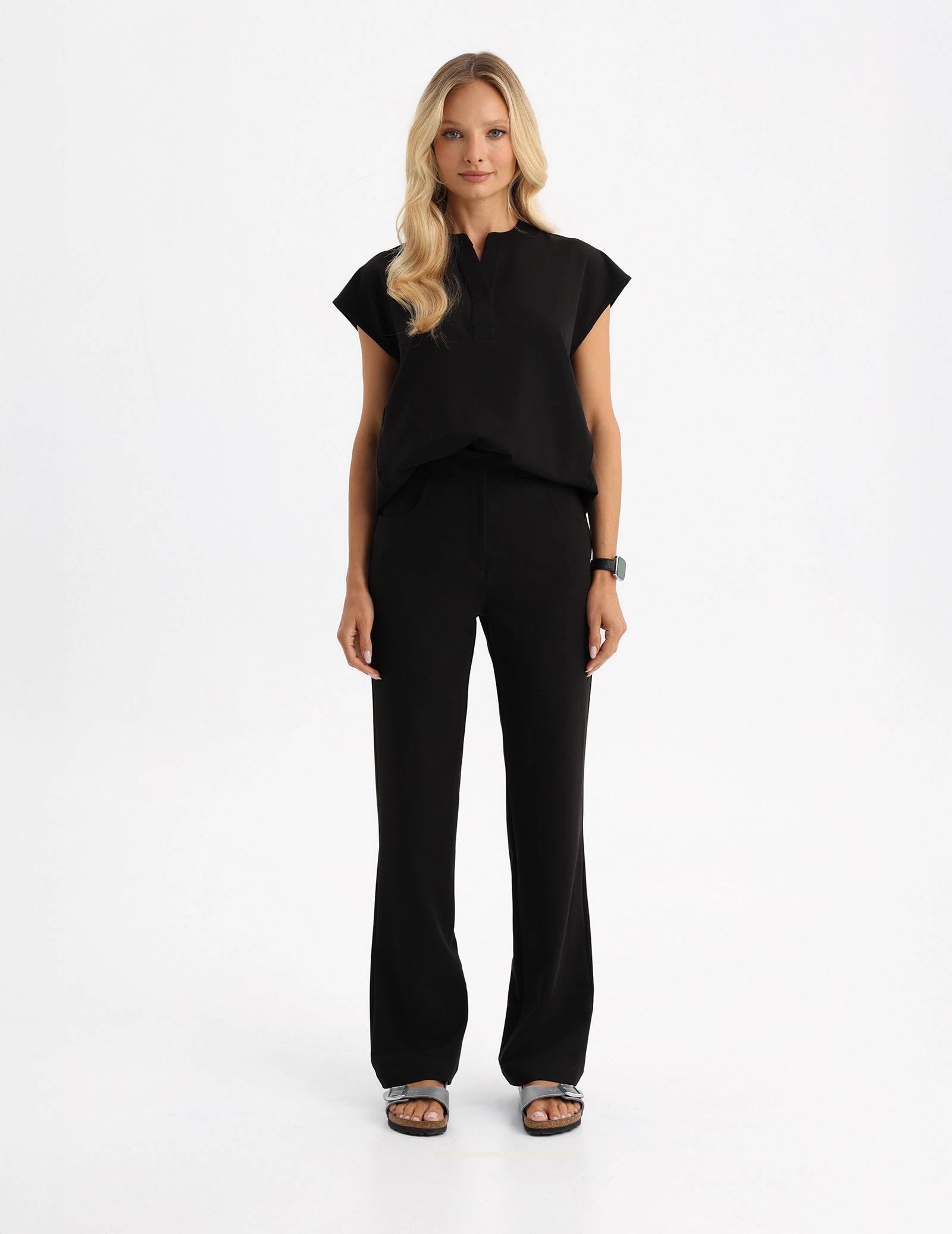Medical Scrub Top Khloe - BLACK