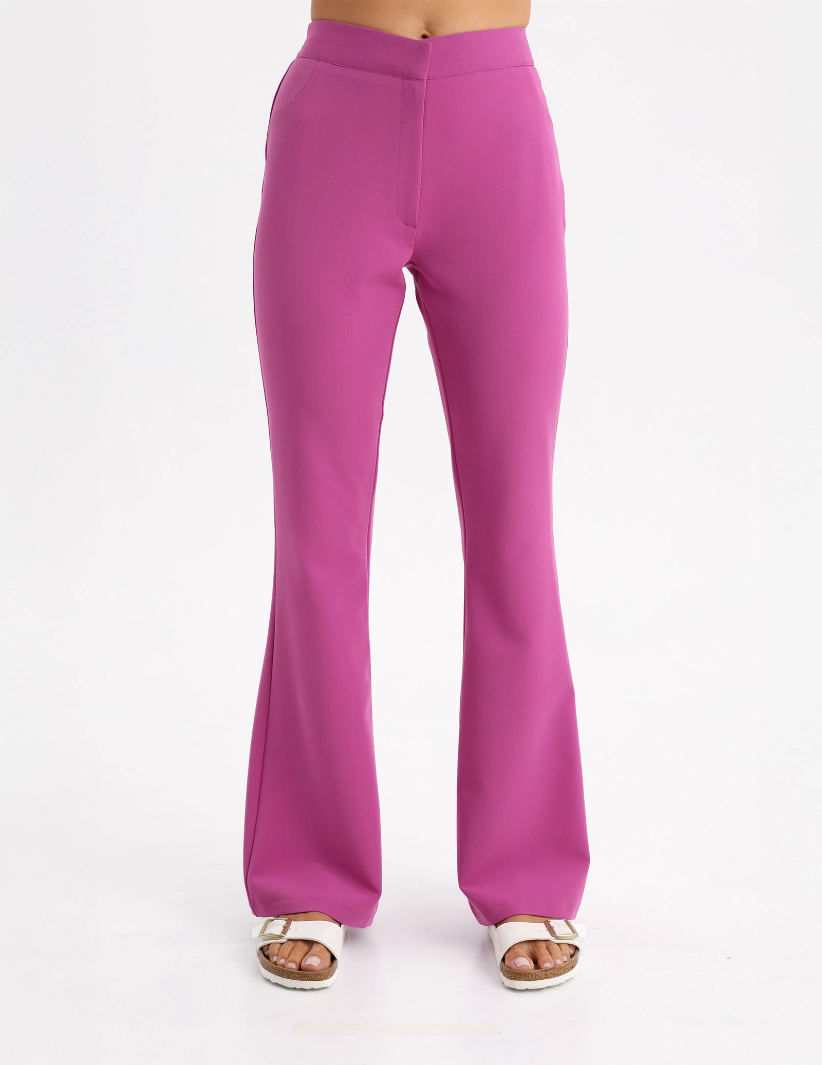 Women's Medical Scrub Pants Flare - ELECTRIC PINK