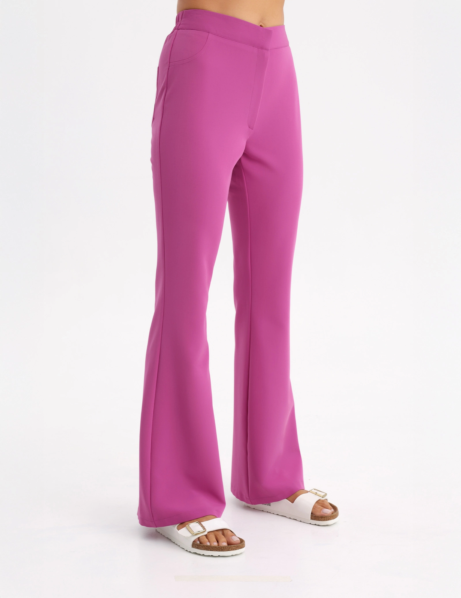 Women's Medical Scrub Pants Flare - ELECTRIC PINK