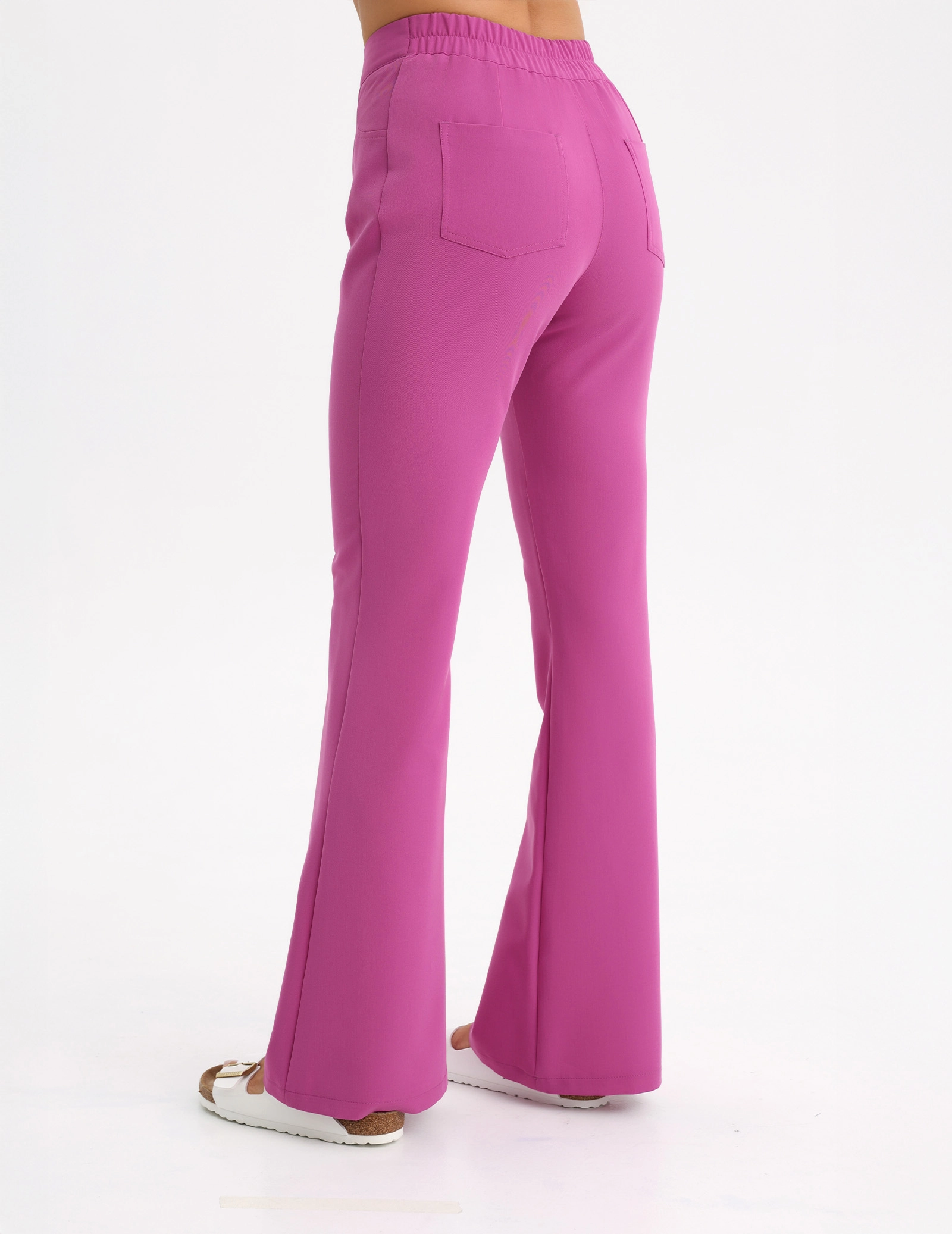 Women's Medical Scrub Pants Flare - ELECTRIC PINK