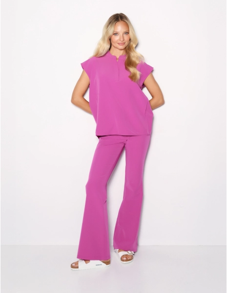 Women's Medical Scrub Pants Flare - ELECTRIC PINK