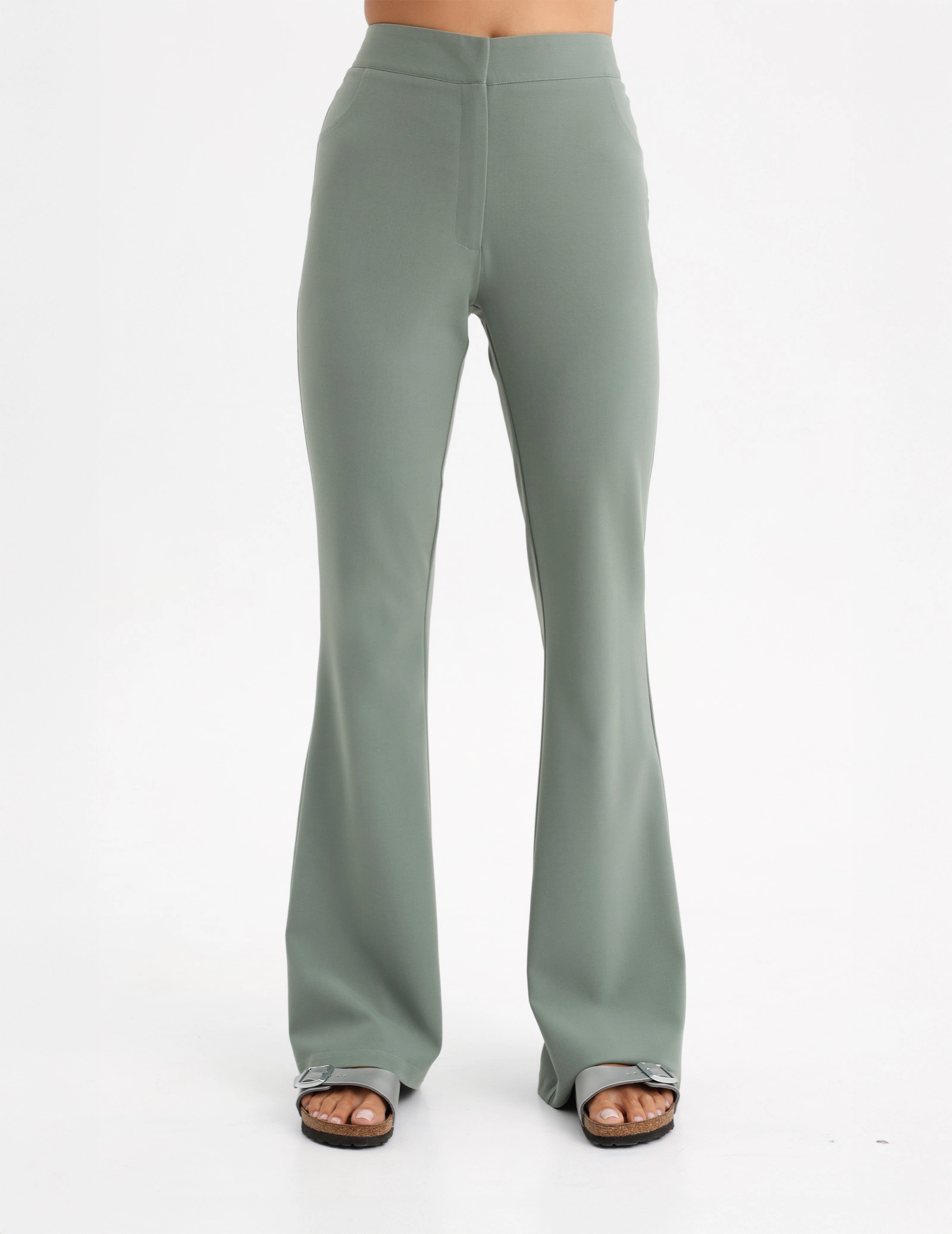 Women's Medical Scrub Pants Flare - DUSTY GREEN