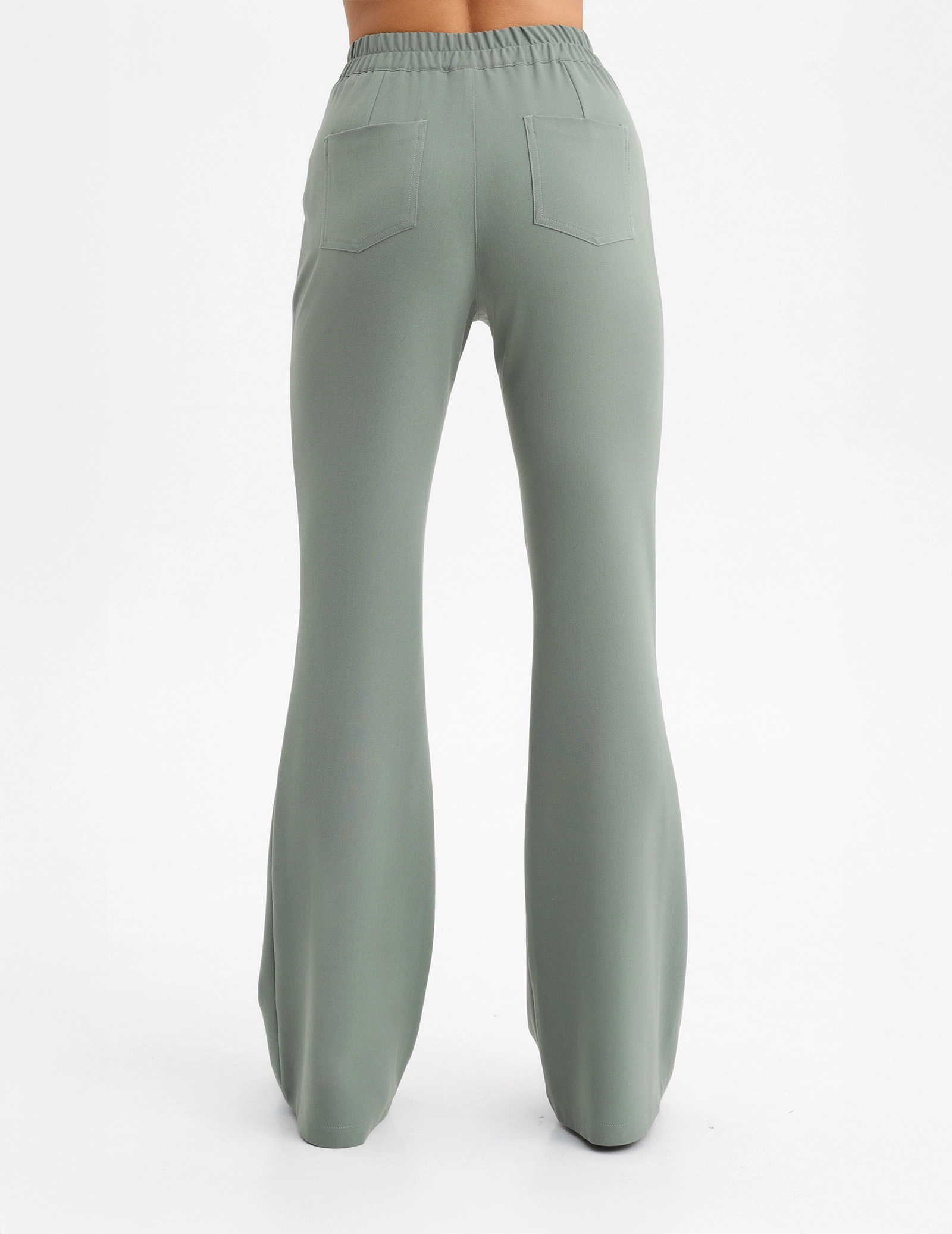 Women's Medical Scrub Pants Flare - DUSTY GREEN