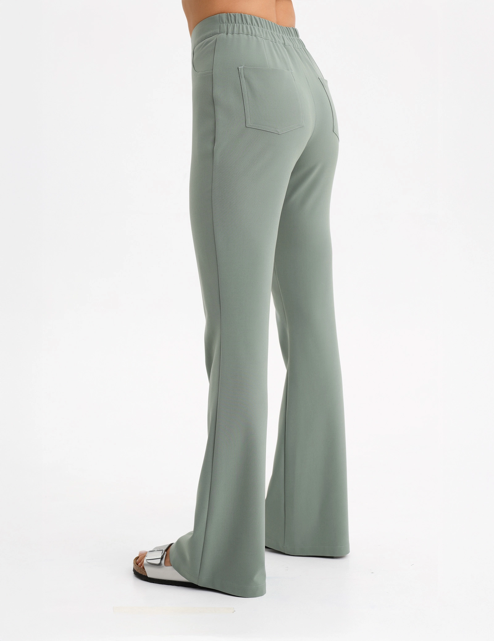 Women's Medical Scrub Pants Flare - DUSTY GREEN