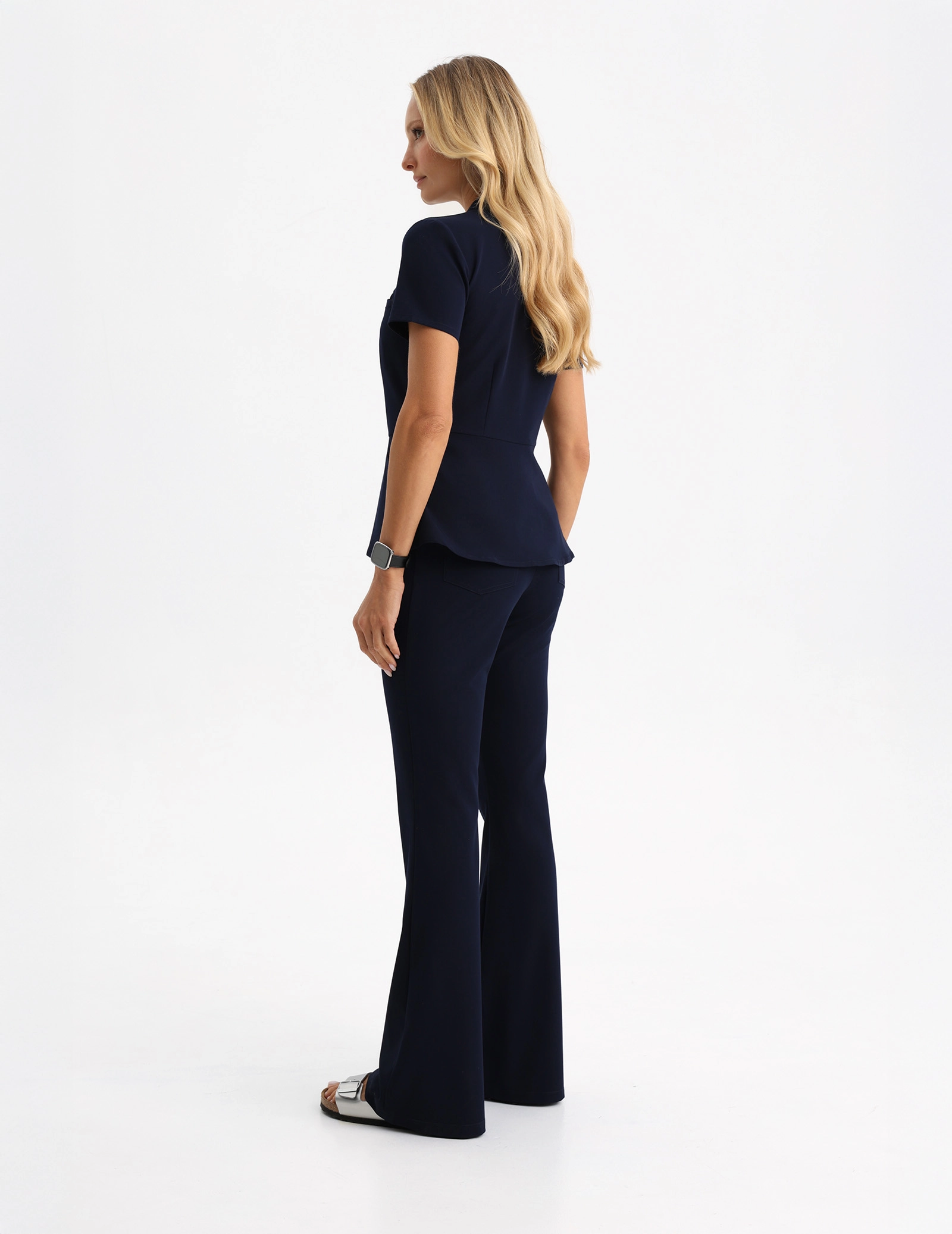 Women's Medical Scrub Pants Flare - DARK NAVY