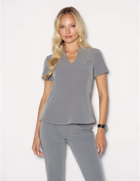 Medical Scrub Top Kori - SHARK GRAY