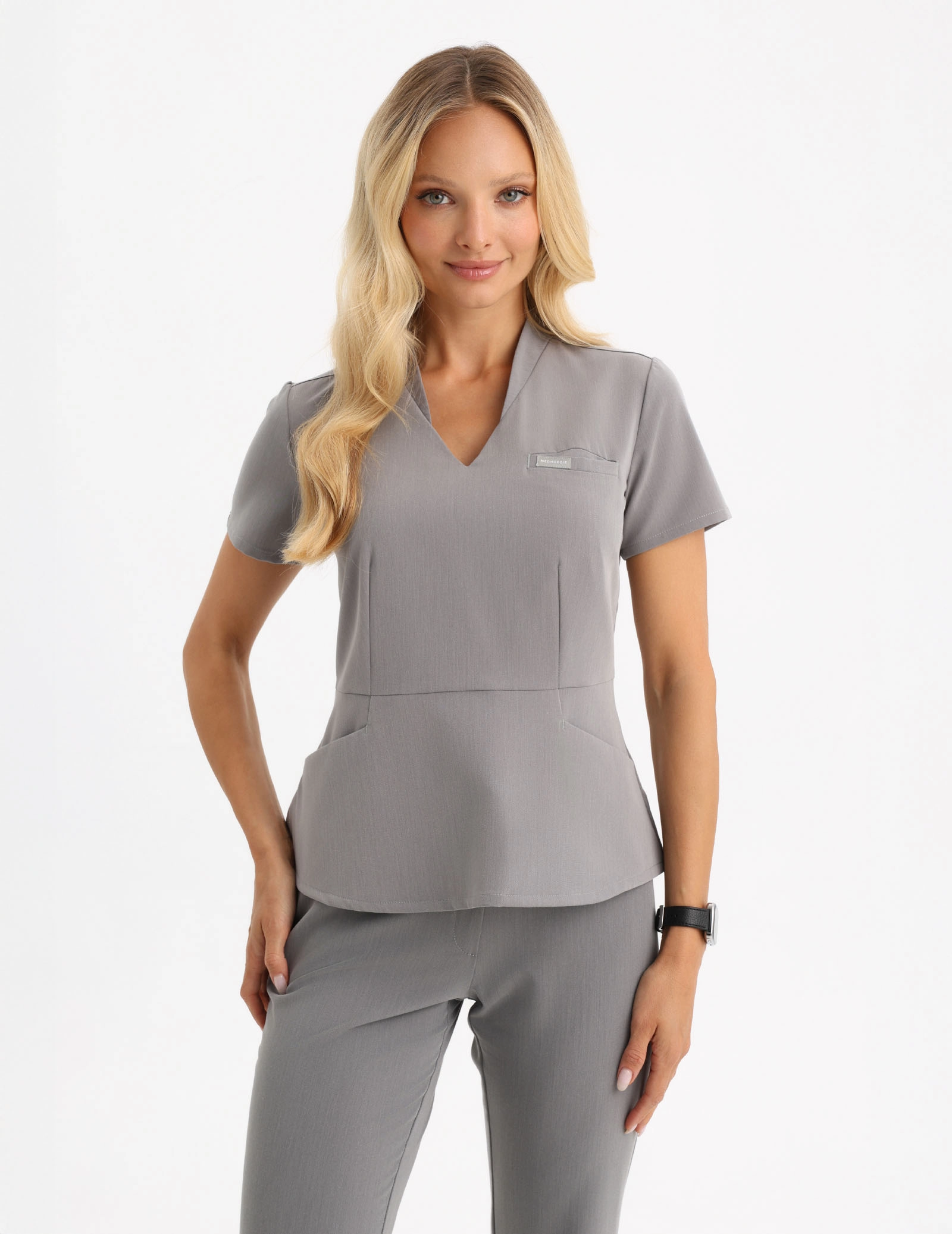 Medical Scrub Top Kori - SHARK GRAY
