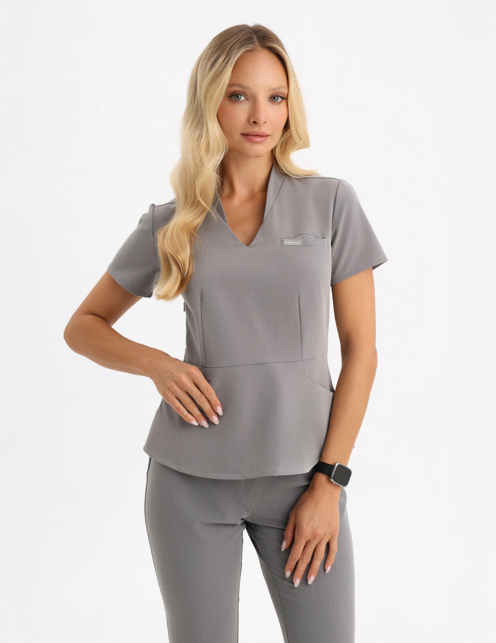 Medical Scrub Top Kori - SHARK GRAY