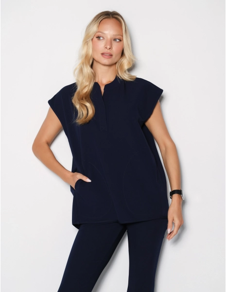 Medical Scrub Top Khloe - DARK NAVY