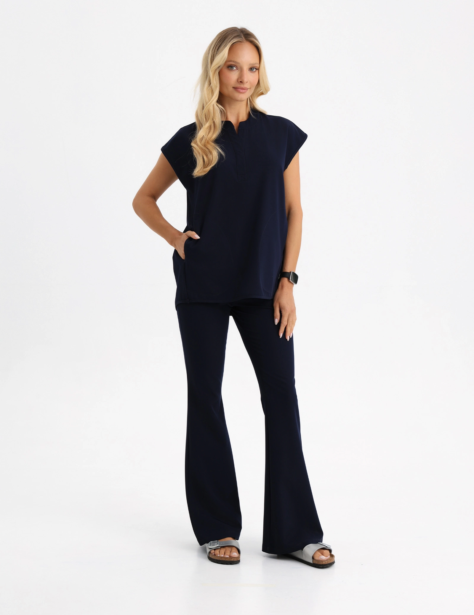 Medical Scrub Top Khloe - DARK NAVY