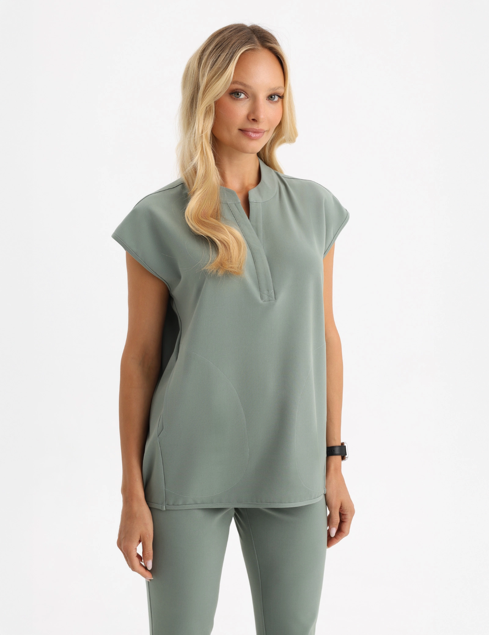 Medical Scrub Top Khloe - DUSTY GREEN