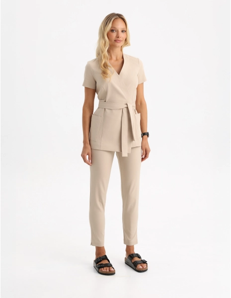 Medical Scrub Top Tie-Back...
