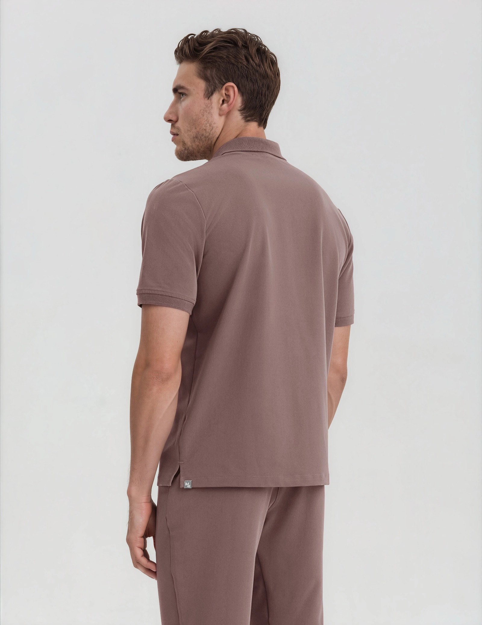 Men’s Medical Polo Scrub Top - MOCHA