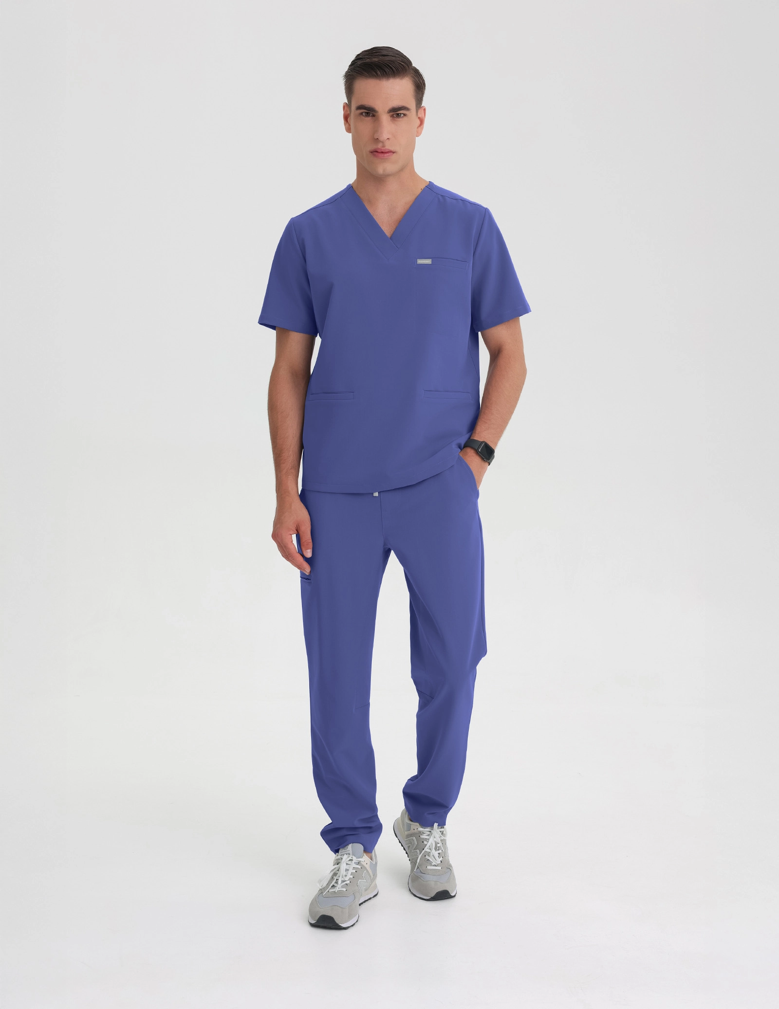 Medical Scrub Top Birbal - DENIM BLUE