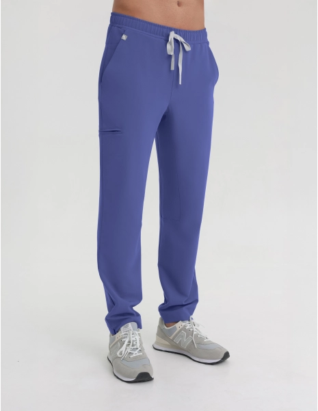 Men's Medical Scrub Pants Basic - DENIM BLUE