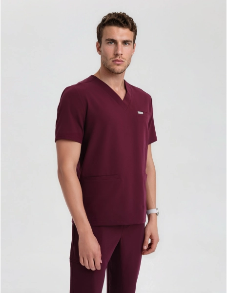 Scrub Top Birbal - BURGUNDY