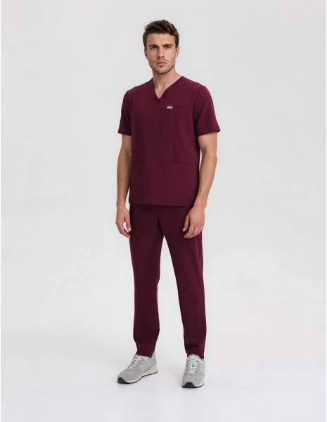 Scrub Top Birbal - BURGUNDY