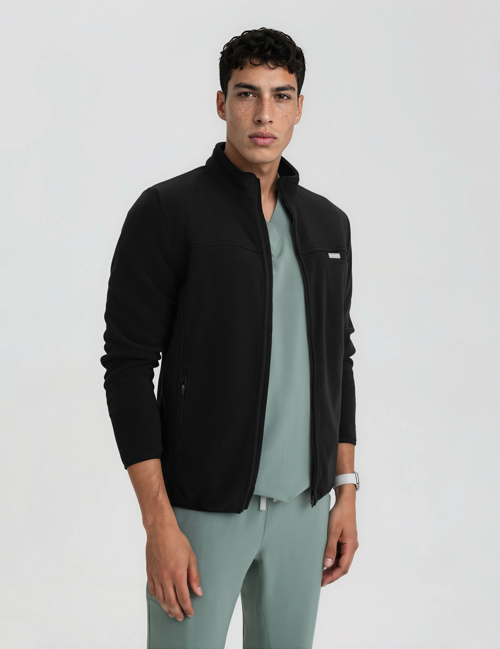 Men's Fleece Jacket COZY HEAT - BLACK