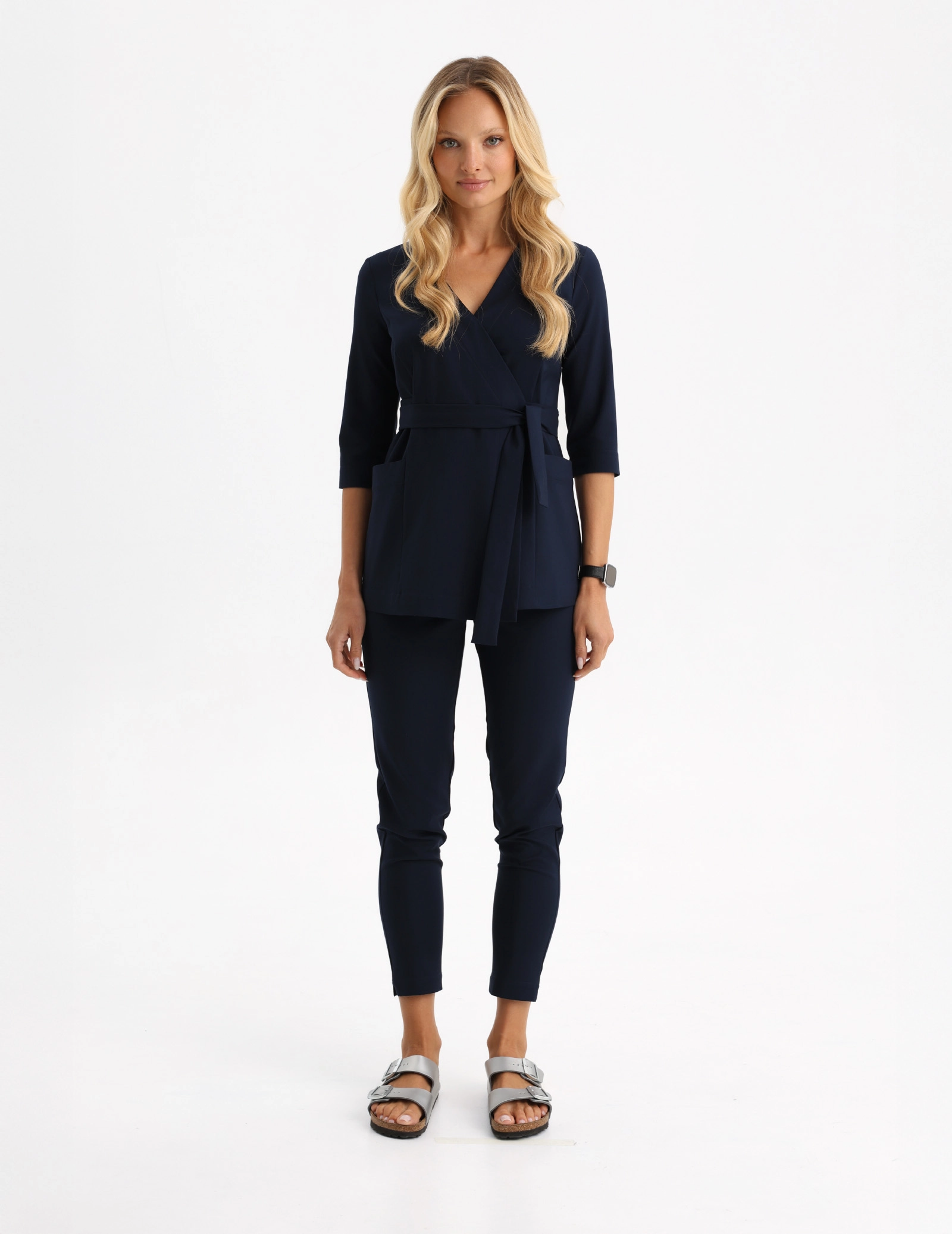 Rosalie tied medical sweatshirt - NAVY