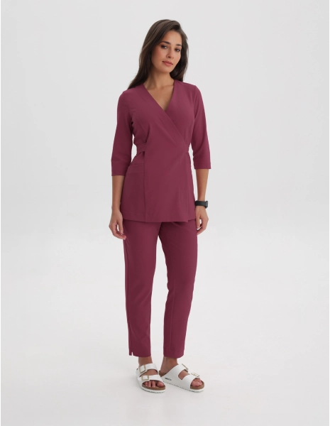 Rosalie tied scrub top -...