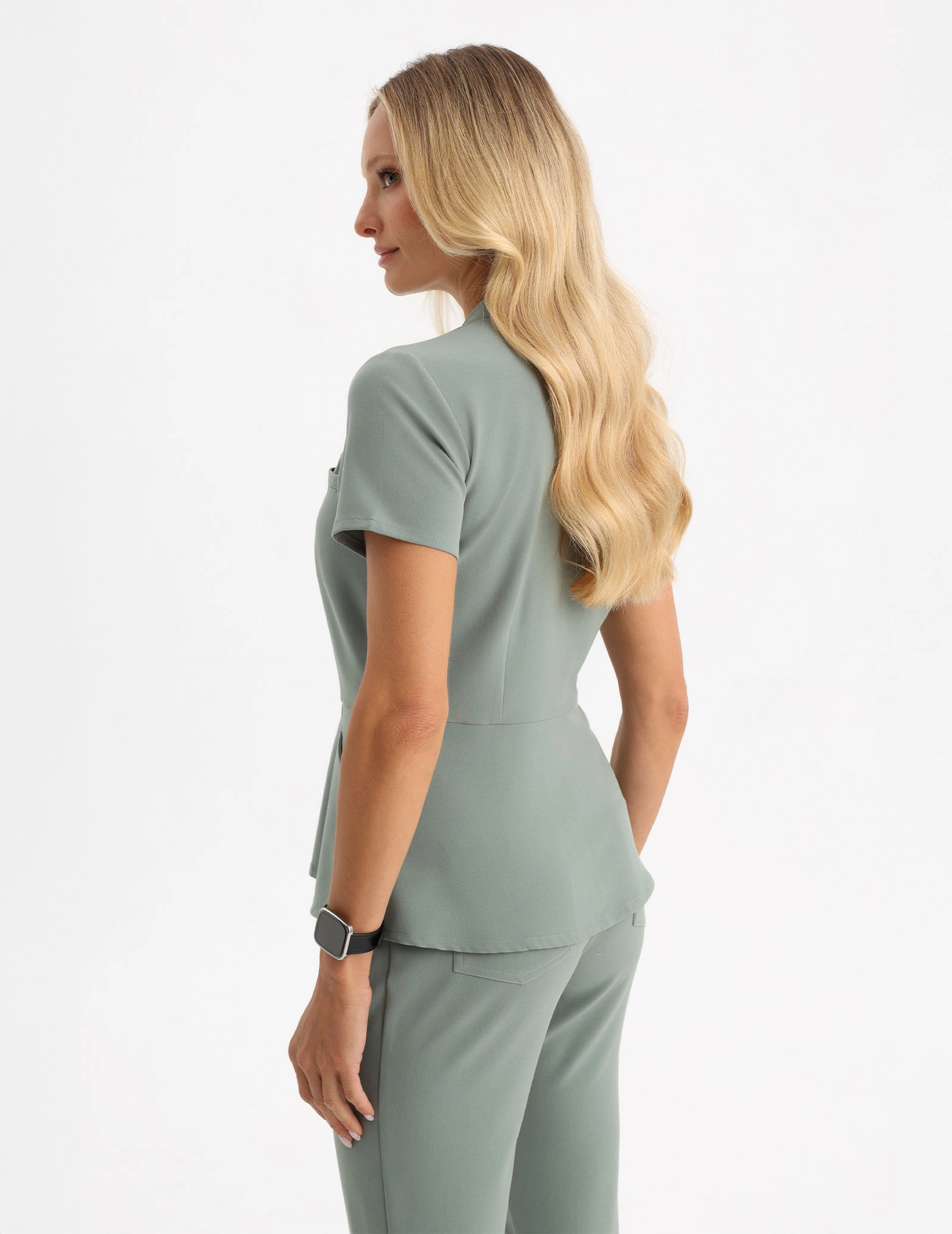 Medical Scrub Top Kori - DUSTY GREEN
