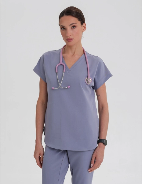 Kendall Scrub Top - MILKY LAVENDER
