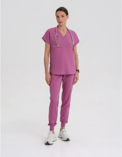 Kendall Scrub Top - BERRY...