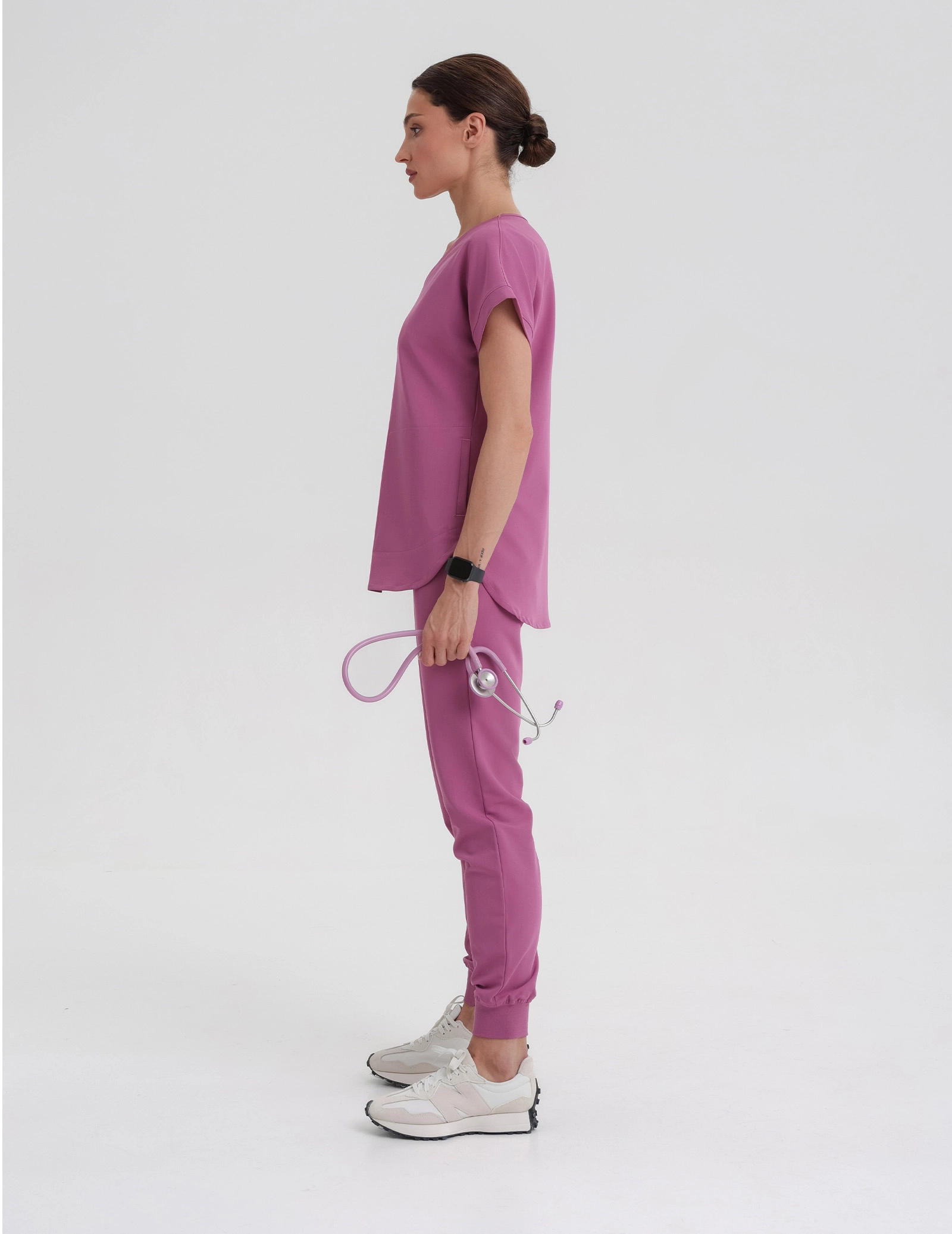 Kendall Scrub Top - BERRY SHAKE