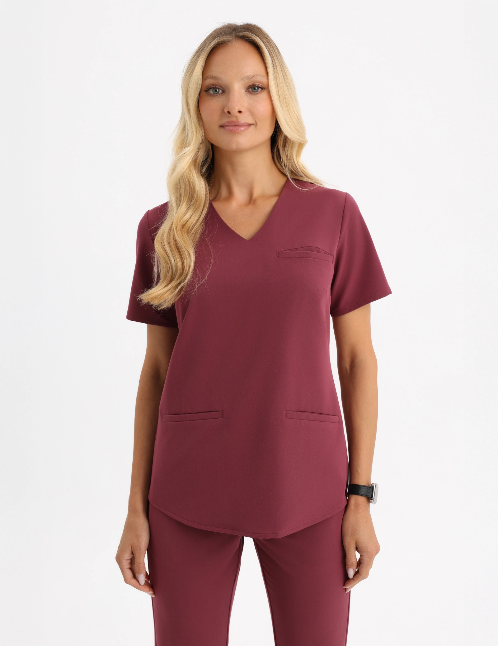 Grace Scrub Top - MULLED WINE