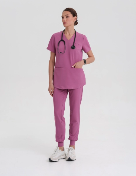 Grace Scrub Top - BERRY SHAKE